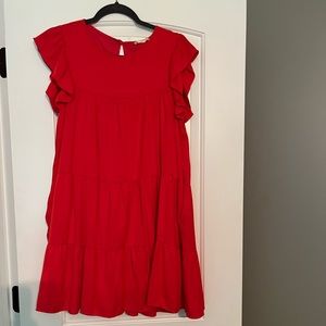 Bright Red Francesca’s Shift dress size Medium.